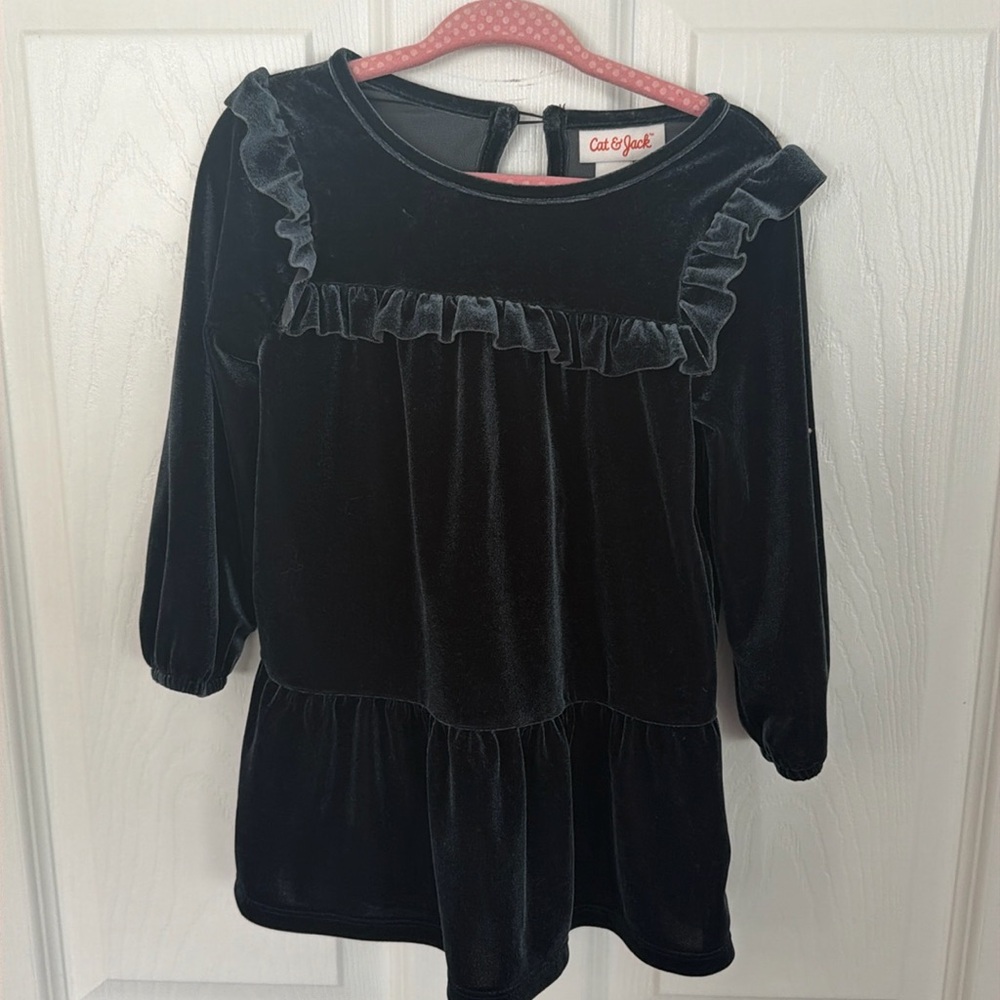 Worn once. Green/teal velvet dress
